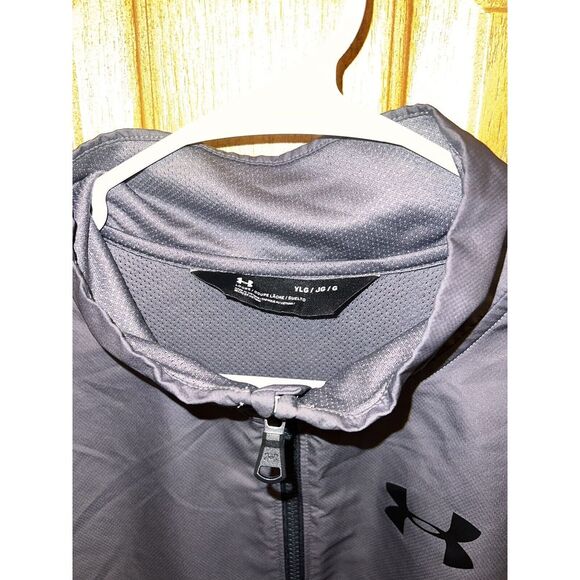 Under Armour Boy's Youth Large YLG Quarter Zip Jacket Coat Pullover Windbreaker - Picture 3 of 7